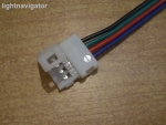Просмотр фото... Коннектор для светодиодной ленты LED CN-10MM RGB with cable L15CM